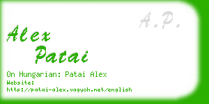 alex patai business card